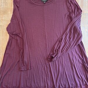 Lane Bryant Purple Relaxed Tunic Blouse